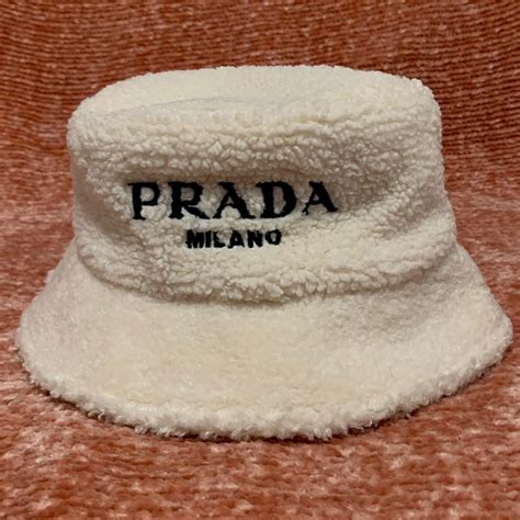 blue prada bucket hat|prada bucket hat sherpa.